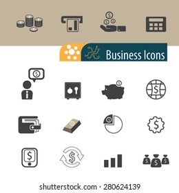 Business and Finance Icons set,Vector