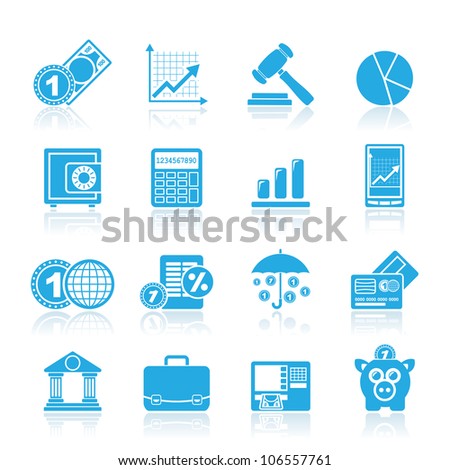 Business and finance icons - vector icon set