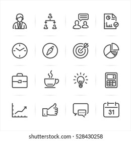 Business and Finance icons with White Background 