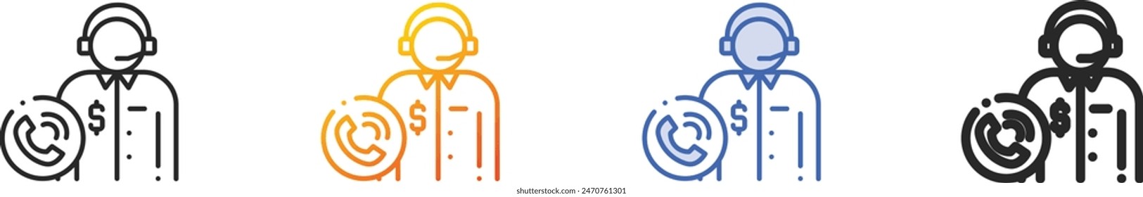 business and finance icon.Thin Linear, Gradient, Blue Stroke and bold Style Design Isolated On White Background