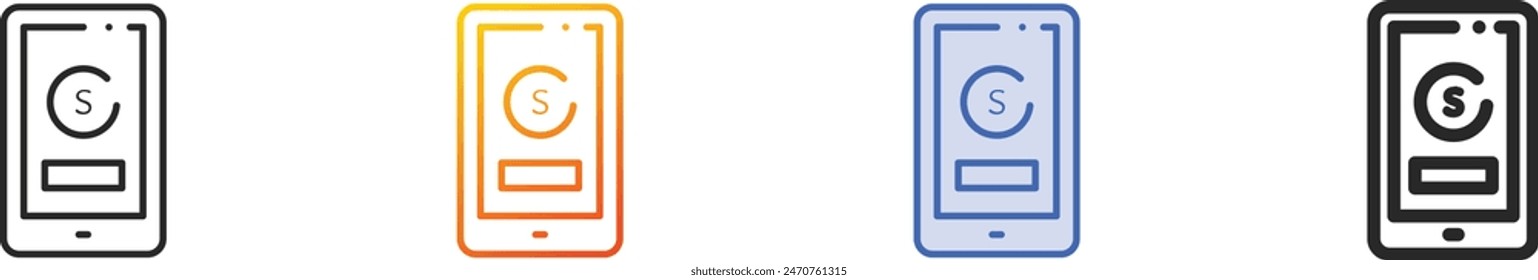 business and finance icon.Thin Linear, Gradient, Blue Stroke and bold Style Design Isolated On White Background