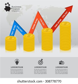 Business finance infographic concept.