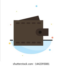 Business, Finance, Interface, User, Wallet Abstract Flat Color Icon Template