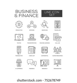 Business and Finance Line Icons