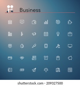 Business and finance line Icons set. Vector illustration.