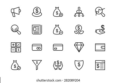Business and Finance Line Vector Icons 7