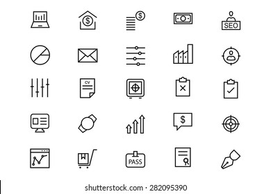 Business and Finance Line Vector Icons 3