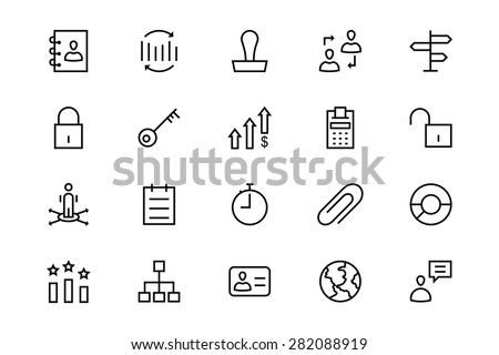 Business and Finance Line Vector Icons 5