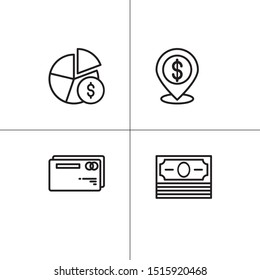Business and finance lineal icon set