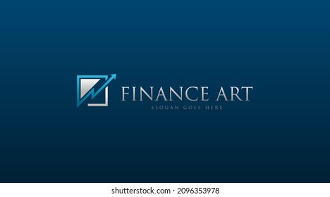 Business and Finance Logo Concept Vector Isolated in Black Background