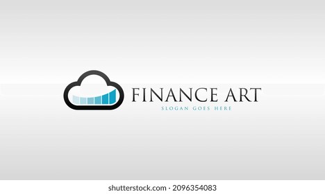 Business and Finance Logo Concept Vector Isolated in Black Background