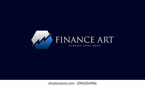 Business and Finance Logo Concept Vector Isolated in Black Background