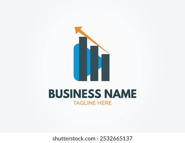 Business finance logo, Financial profit logo, Marketing logo, Markrting finance logo Vector Template