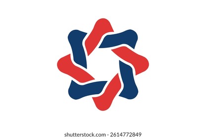 Business Finance Logo Line and Triangle Logo Template Icon Flower Pro Vector