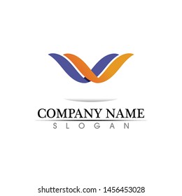 Business finance logo and symbols vector concept illustration
