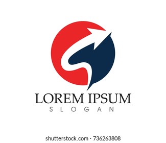 Business finance logo and symbols vector concept illustration
