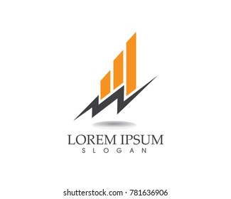 Business finance logo and symbols vector concept illustration
