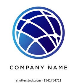 business finance logo template with geometric circle shape, vector design eps 10 