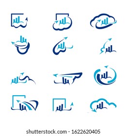 Business finance logo template icons