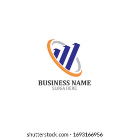Design der Vektorillustration für Firmenfinanzierungs-Logo