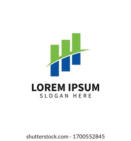 Design der Vektorillustration für das Firmenfinanzlogo