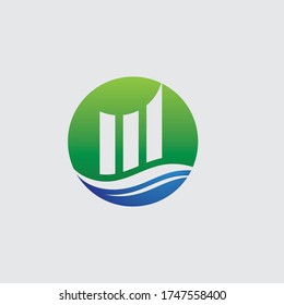 Diseño de iconos vectoriales de la plantilla del logotipo de finanzas empresariales