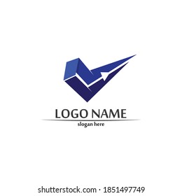 Diseño de iconos vectoriales de la plantilla del logotipo de finanzas empresariales
