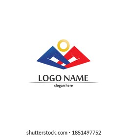 Diseño de iconos vectoriales de la plantilla del logotipo de finanzas empresariales