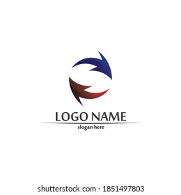 Diseño de iconos vectoriales de la plantilla del logotipo de finanzas empresariales