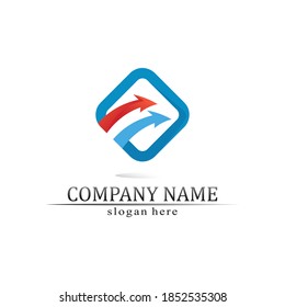 Diseño de iconos vectoriales de la plantilla del logotipo de finanzas empresariales