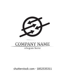 Diseño de iconos vectoriales de la plantilla del logotipo de finanzas empresariales