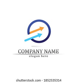 Diseño de iconos vectoriales de la plantilla del logotipo de finanzas empresariales