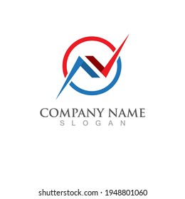 Vorlage für das Logo für die Unternehmensfinanzierung, Vektorsymbol