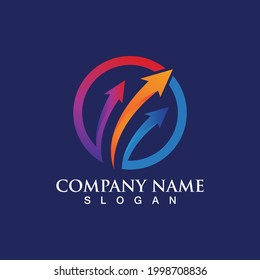 Diseño de iconos vectoriales de la plantilla del logotipo de finanzas empresariales