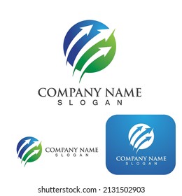 Diseño de iconos vectoriales de la plantilla del logotipo de finanzas empresariales