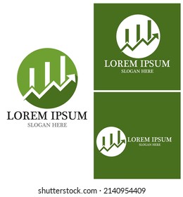 Diseño de iconos vectoriales de la plantilla del logotipo de finanzas empresariales