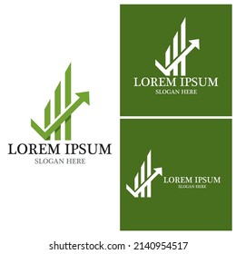 Diseño de iconos vectoriales de la plantilla del logotipo de finanzas empresariales