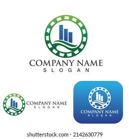 Diseño de iconos vectoriales de la plantilla del logotipo de finanzas empresariales