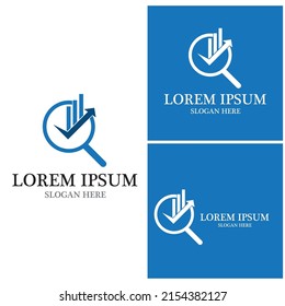Diseño de iconos vectoriales de la plantilla del logotipo de finanzas empresariales