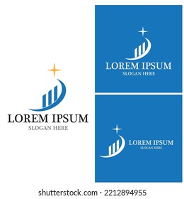Diseño de iconos vectoriales de la plantilla del logotipo de finanzas empresariales