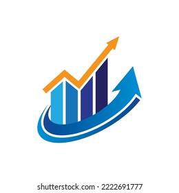 Diseño de iconos vectoriales de la plantilla de logotipo de finanzas empresariales