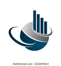 Diseño de iconos vectoriales de la plantilla de logotipo de finanzas empresariales