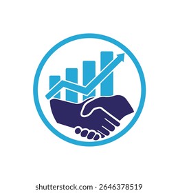 Negocio Finanzas Logotipo Plantilla Vector de diseño de iconos para la colaboración empresarial