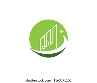 Business finance logo - vector concept illustration
