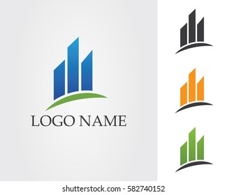 Business finance logo - vector concept illustration