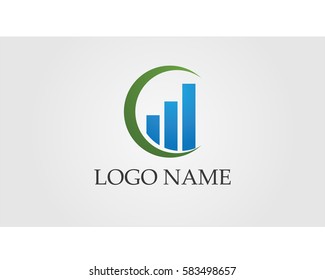 Business finance logo - vector concept illustration