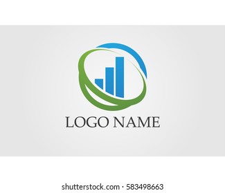 Business finance logo - vector concept illustration