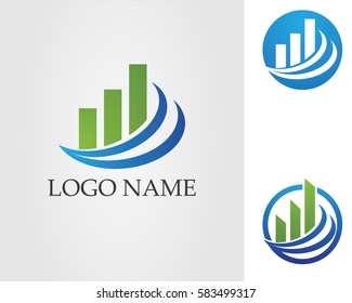 Business finance logo - vector concept illustration