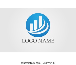 Business finance logo - vector concept illustration
