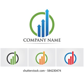 Business finance logo - vector concept illustration